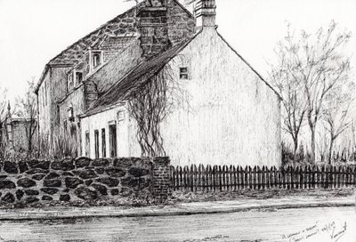 A window in thrums, 2009, (blæk på papir) af Vincent Alexander Booth